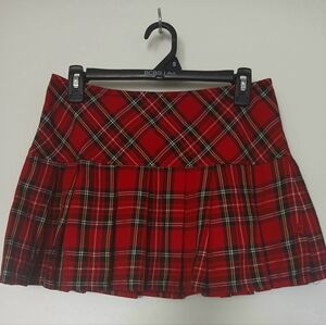 🌟FINAL PRICE🌟 Royal Bones Red Plaid Mini Skirt: S